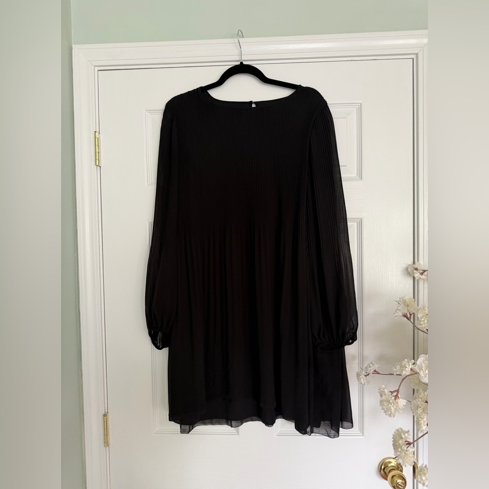Aritzia Wilfred Black Long Sleeve Mini Dress